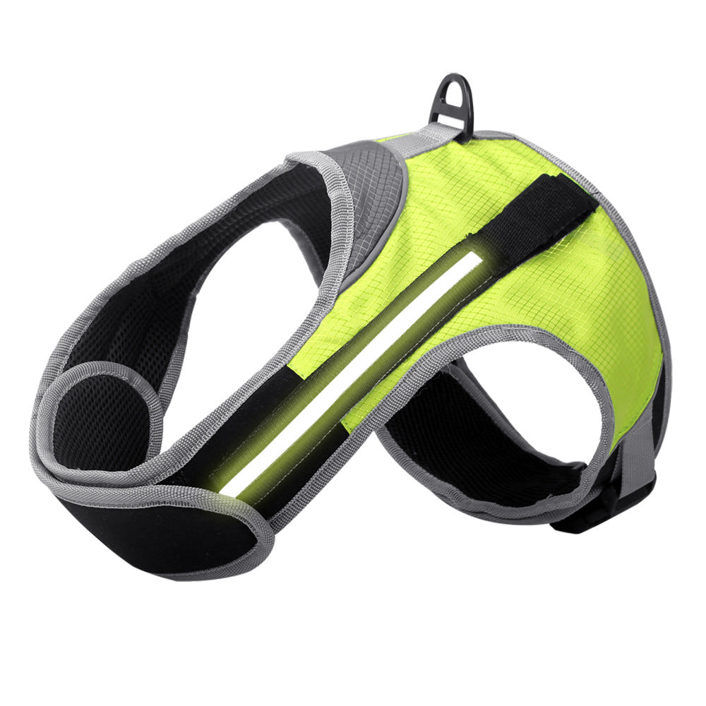 KFX-7251773 Luminous LED Pet Chest Strap - Lake Blue and Fluorescent Green Options Available