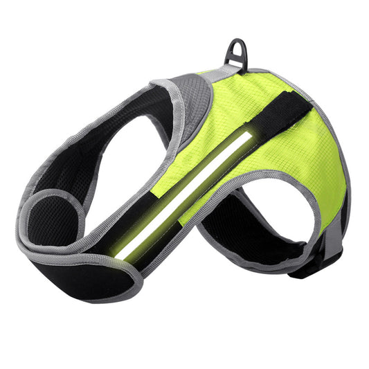 KFX-7251773 Luminous LED Pet Chest Strap - Lake Blue and Fluorescent Green Options Available