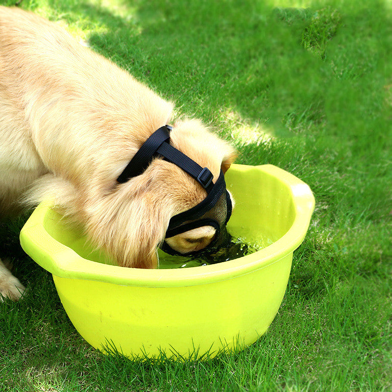 KFX-7252157 Breathable Adjustable Mesh Dog Muzzle for Chewing and Biting Prevention