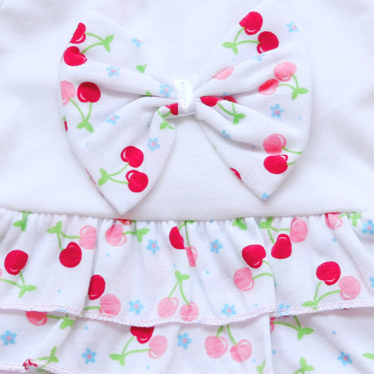 KFX-7253053 Cherry Blossom Cotton Dog Suspender Skirt for Pets