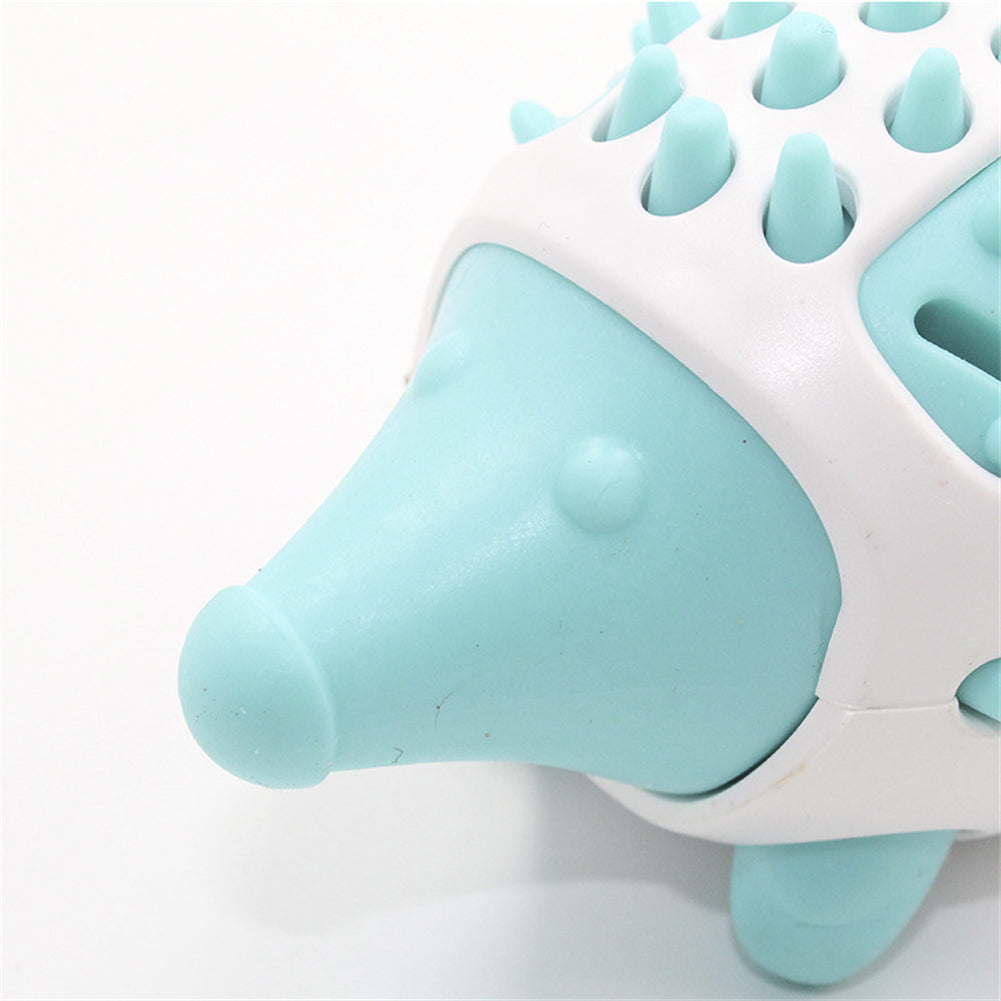 KFX-7255741 Durable Hedgehog Shape Dog Toy with Food Dispensing and Teeth Cleaning Features for Small to Large Breeds