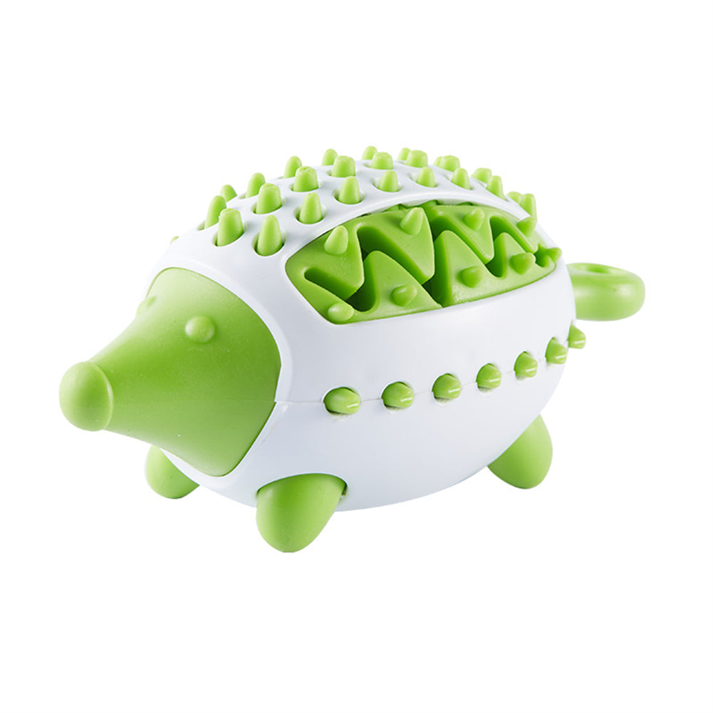 KFX-7255741 Durable Hedgehog Shape Dog Toy with Food Dispensing and Teeth Cleaning Features for Small to Large Breeds