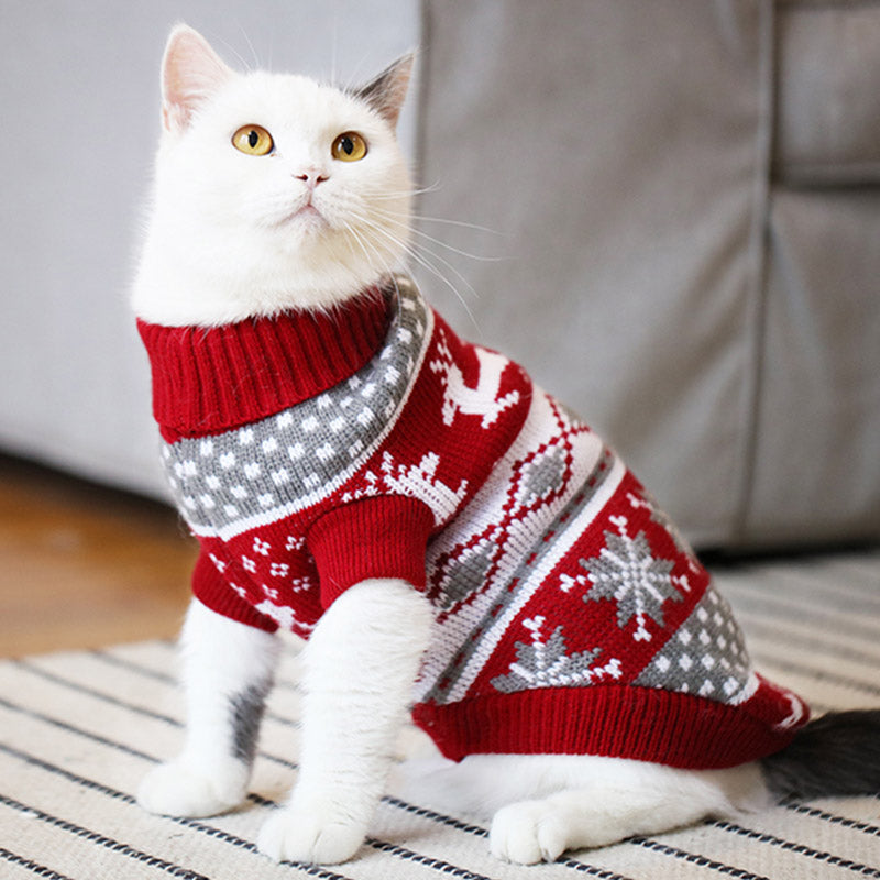 KFX-7256637 Cozy Thickened Winter Sweater for Dogs and Cats, Anti-Hair Falling, Available in Five Sizes