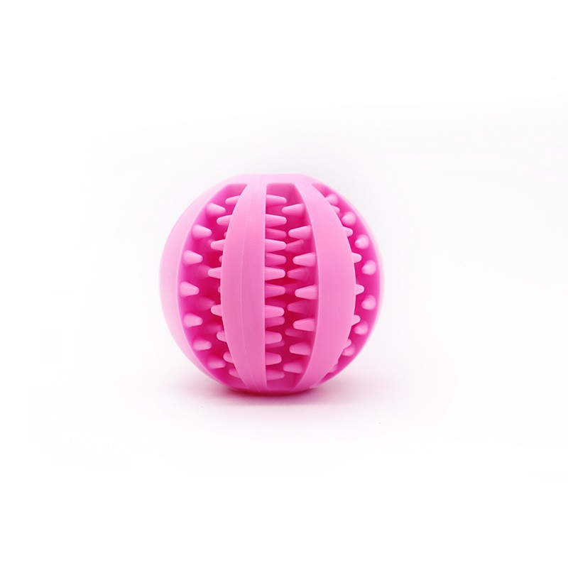 KFX-7256893 Pink Rubber Pet Dog Toy for Self-Relief and Dental Care, Small Size (5cm)