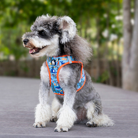 KFX-7258045 Breathable Lightweight Dog Vest Strap with Traction Rope in Various Colors