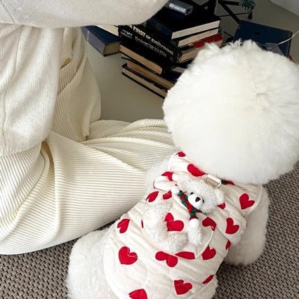 KFX-7258813 Cozy Love Bear Vest for Pets - Padded Jacket for Autumn and Winter, Available in XS-XL