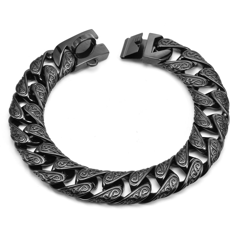 KFX-7260221 Durable Stainless Steel Pitbull Bulldog Collar with Strong Clasp - Multiple Sizes Available