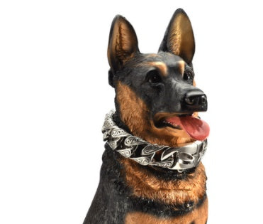 KFX-7260221 Durable Stainless Steel Pitbull Bulldog Collar with Strong Clasp - Multiple Sizes Available