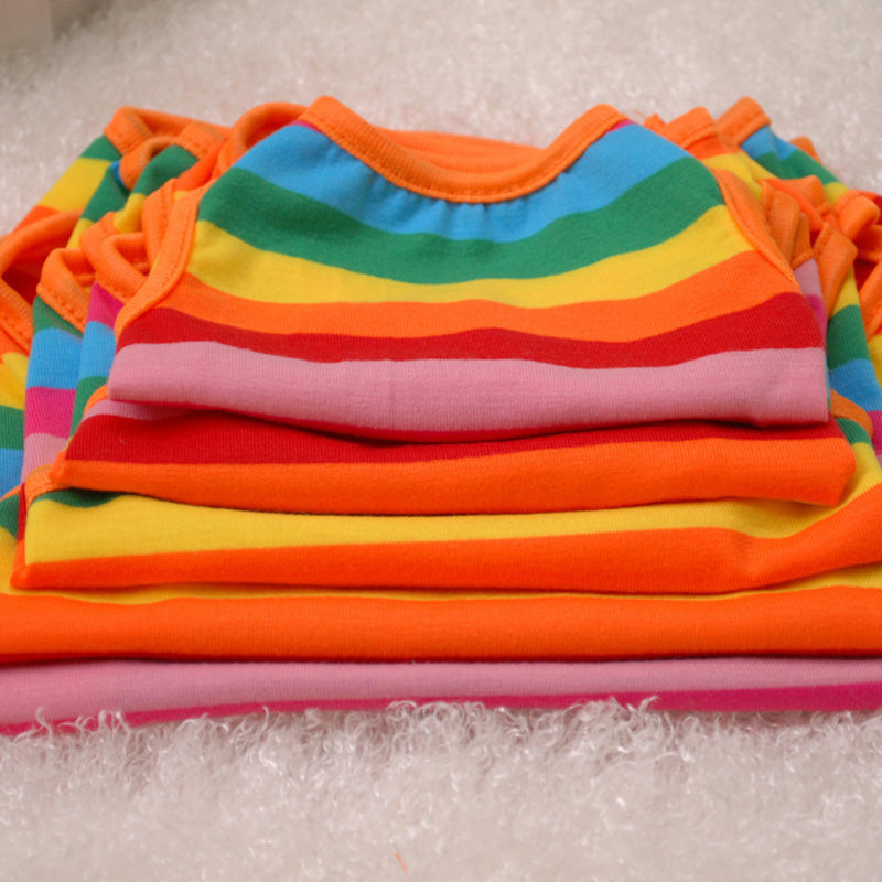 KFX-7262397 Colorful Summer Pet Vest for Dogs in Various Sizes - Casual Polyester Cotton Design