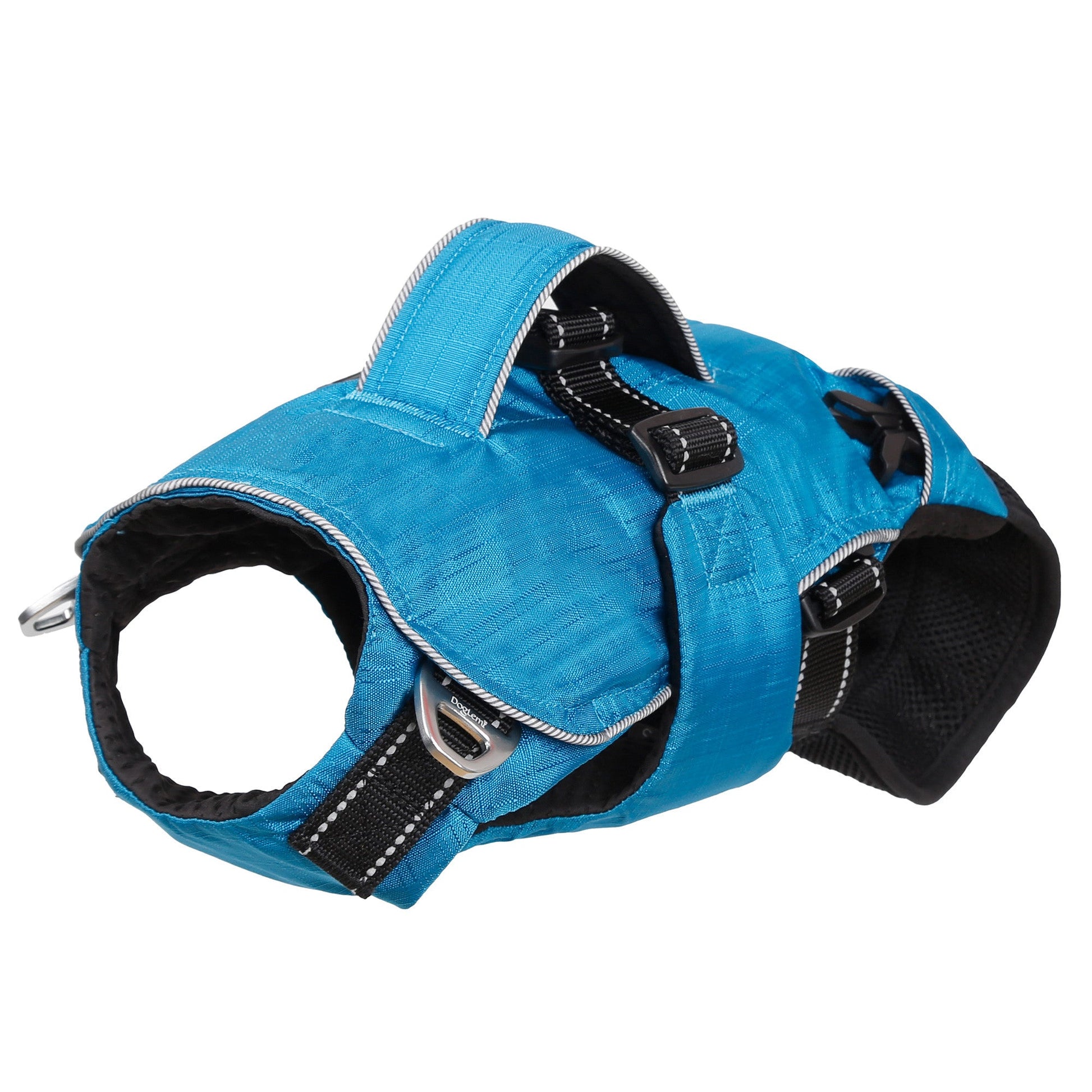 KFX-7263293 Multifunctional Blue and Grey Pet Backpack - Soft, Breathable, Reflective Design