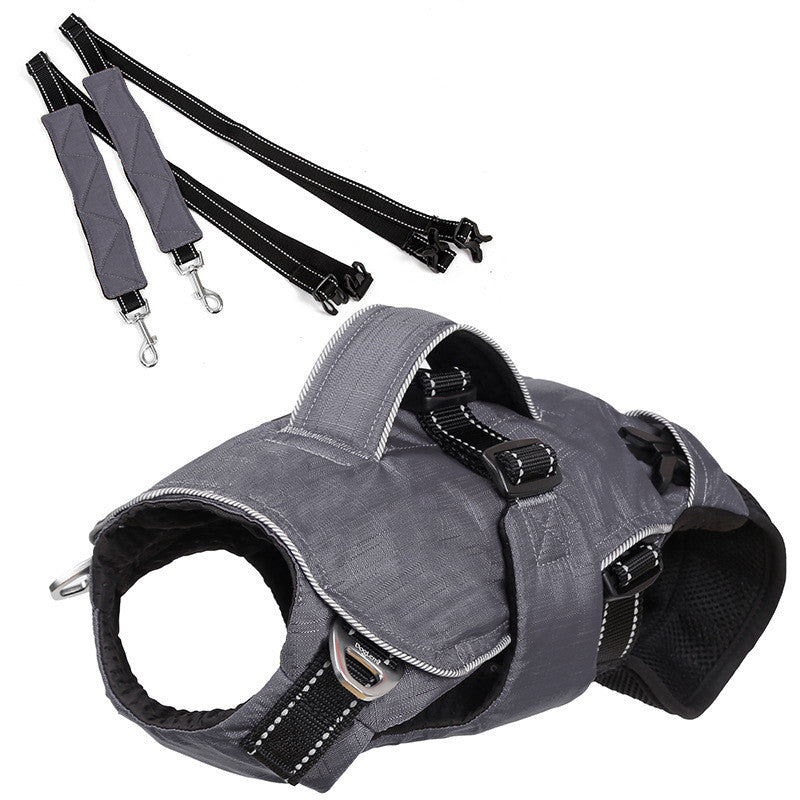 KFX-7263293 Multifunctional Blue and Grey Pet Backpack - Soft, Breathable, Reflective Design