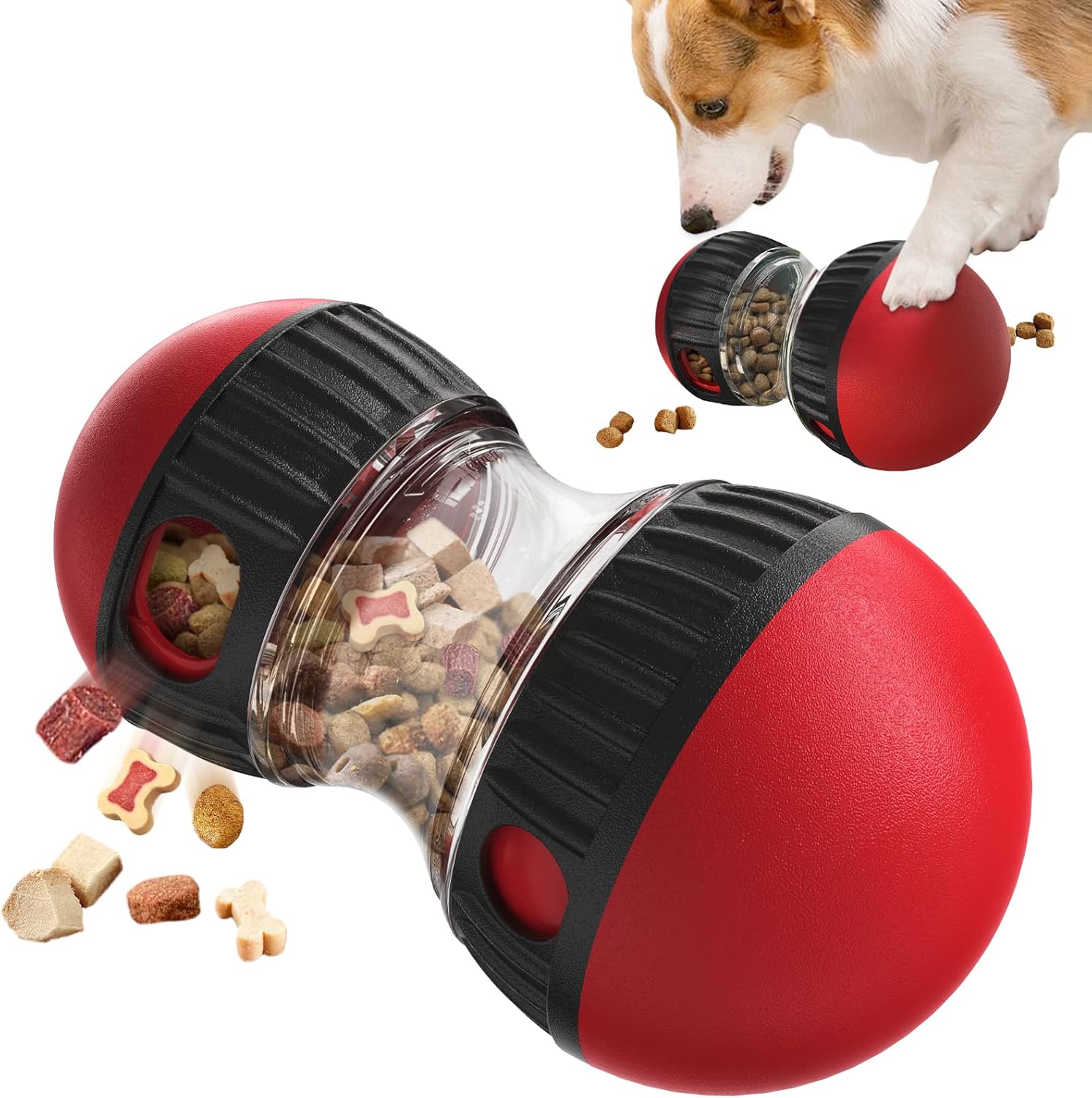 KFX-7265469 Interactive Slow Feeder Puzzle Toy for Dogs - Adjustable Treat Dispenser for Mind and Body Stimulation