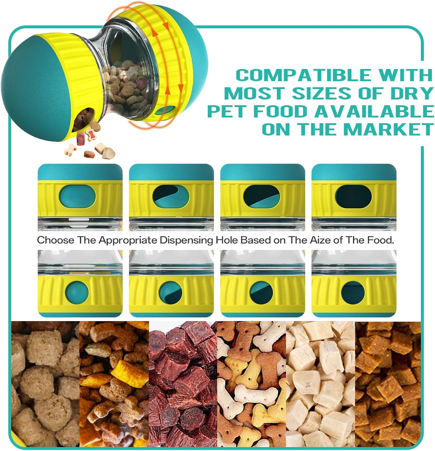 KFX-7265469 Interactive Slow Feeder Puzzle Toy for Dogs - Adjustable Treat Dispenser for Mind and Body Stimulation