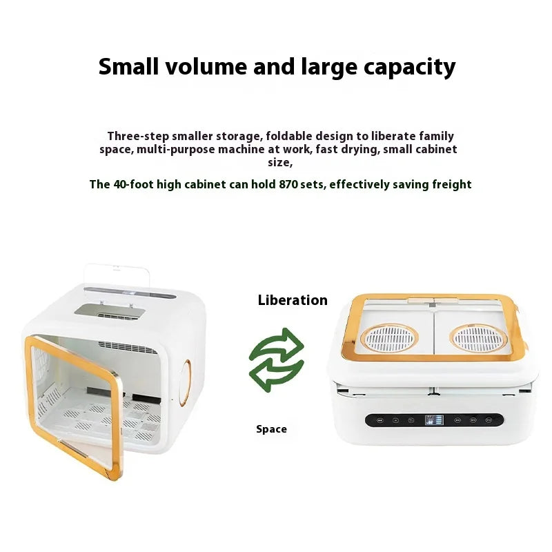 KFX-726547 Eco-Friendly Foldable Electric Pet Grooming Dryer Box for Dogs and Cats - 68L Capacity