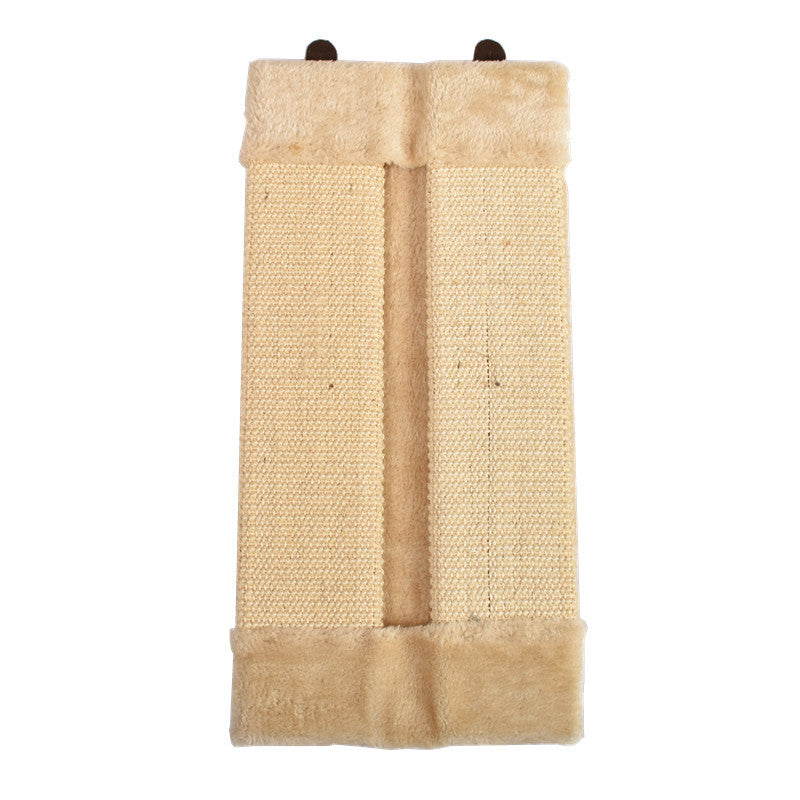KFX-7269949 Sisal Cat Scratching Board with Plush Cloth for Sofa Protection and Claw Sharpening
