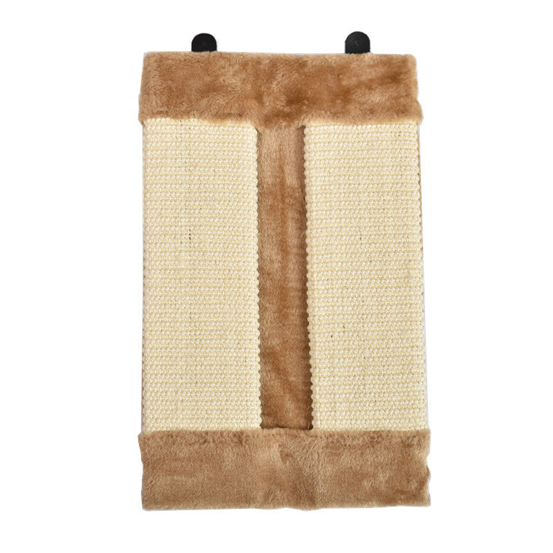 KFX-7269949 Sisal Cat Scratching Board with Plush Cloth for Sofa Protection and Claw Sharpening