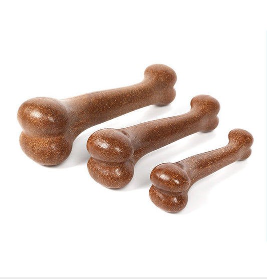 KFX-7270589 Pet Molar Simulation Bone Toy - Durable PP Material, Available in 12cm, 15cm, and 18.5cm Sizes, Brown Color