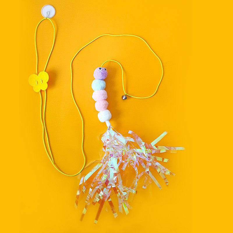 KFX-7271229 Interactive Hanging Cat Toy with Adjustable Elastic Rope for Indoor Cats, Durable and Safe Plush Design