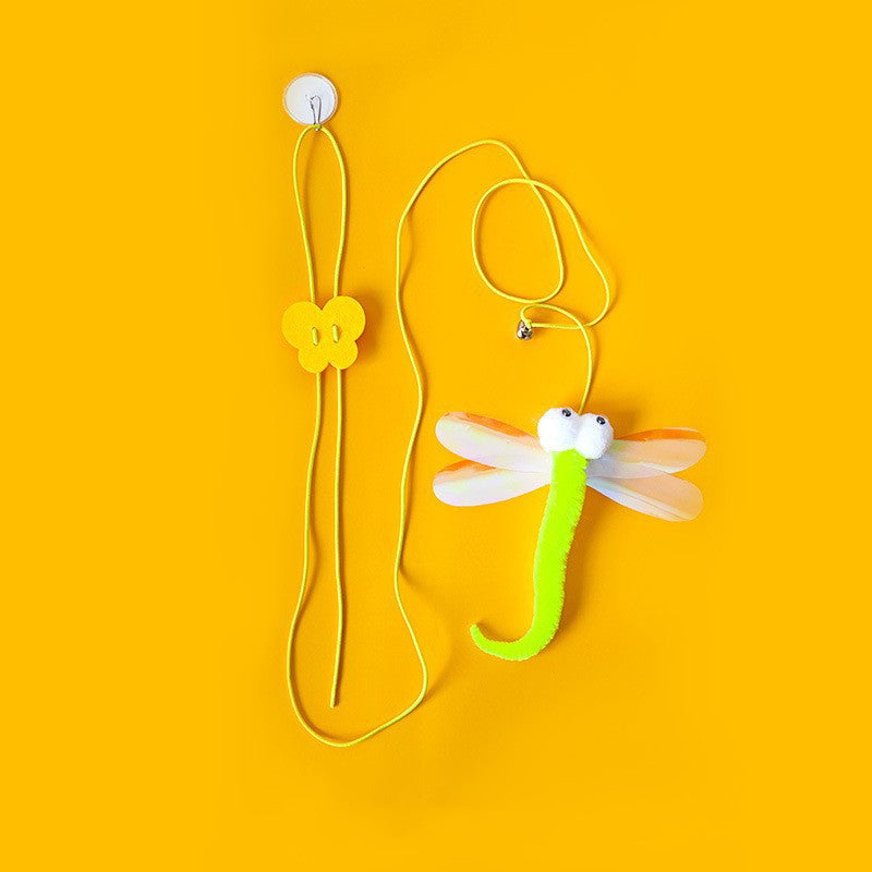 KFX-7271229 Interactive Hanging Cat Toy with Adjustable Elastic Rope for Indoor Cats, Durable and Safe Plush Design