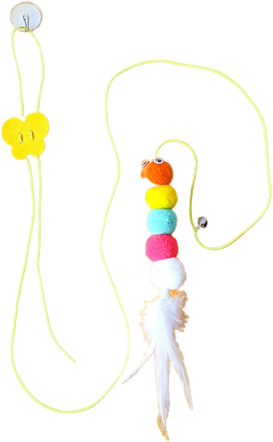 KFX-7271229 Interactive Hanging Cat Toy with Adjustable Elastic Rope for Indoor Cats, Durable and Safe Plush Design