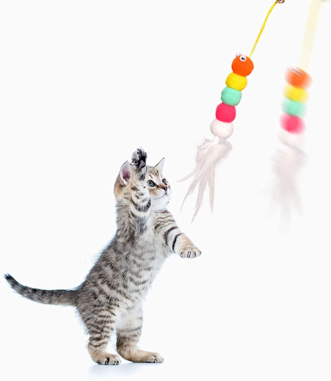 KFX-7271229 Interactive Hanging Cat Toy with Adjustable Elastic Rope for Indoor Cats, Durable and Safe Plush Design