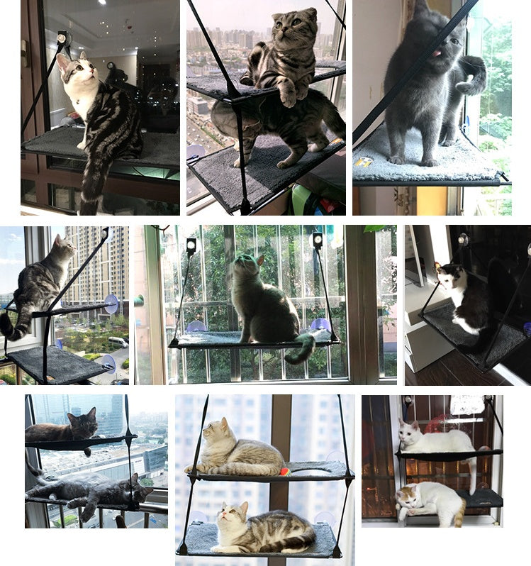 KFX-7271357 Removable and Washable Cat Hammock with Super Suction Cups for Window Sills