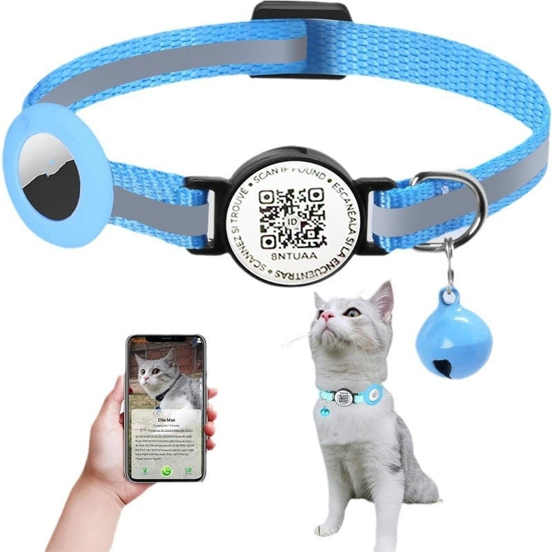 KFX-7273021 Anti-Lost QR Code Pet Collar with Reflective Stripe and Silicone Case