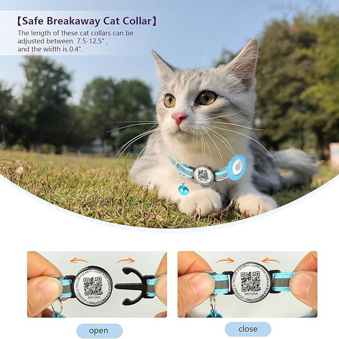 KFX-7273021 Anti-Lost QR Code Pet Collar with Reflective Stripe and Silicone Case