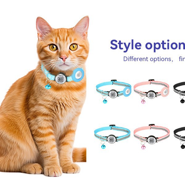 KFX-7273021 Anti-Lost QR Code Pet Collar with Reflective Stripe and Silicone Case