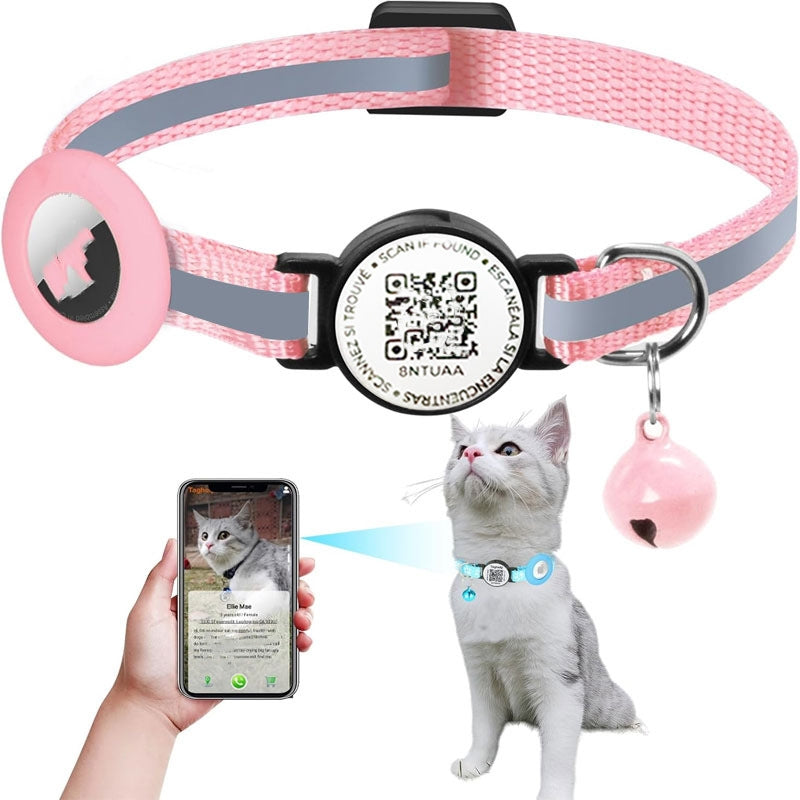 KFX-7273021 Anti-Lost QR Code Pet Collar with Reflective Stripe and Silicone Case