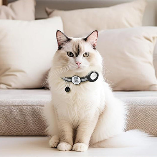 KFX-7273021 Anti-Lost QR Code Pet Collar with Reflective Stripe and Silicone Case