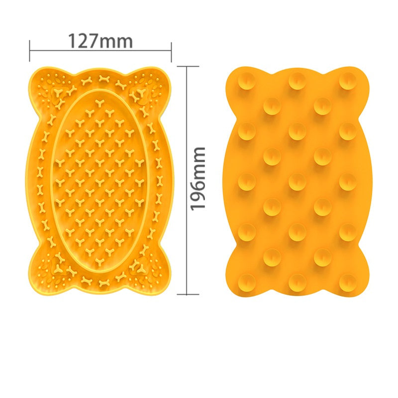 KFX-7273533 Silicone Pet Licking Mat for Dogs - Food Grade, Non-Toxic, Easy Clean