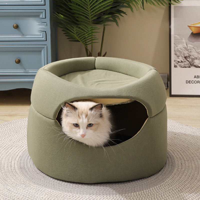 KFX-7273789 Multi-Functional Tree Hole Cat Litter House for Small Dogs and Cats - Cozy Kennel for Teddy Pomeranians