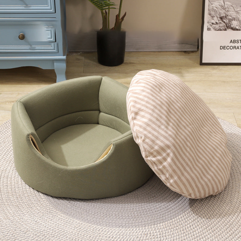 KFX-7273789 Multi-Functional Tree Hole Cat Litter House for Small Dogs and Cats - Cozy Kennel for Teddy Pomeranians