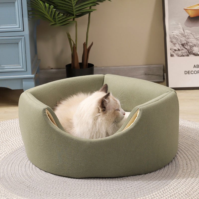 KFX-7273789 Multi-Functional Tree Hole Cat Litter House for Small Dogs and Cats - Cozy Kennel for Teddy Pomeranians