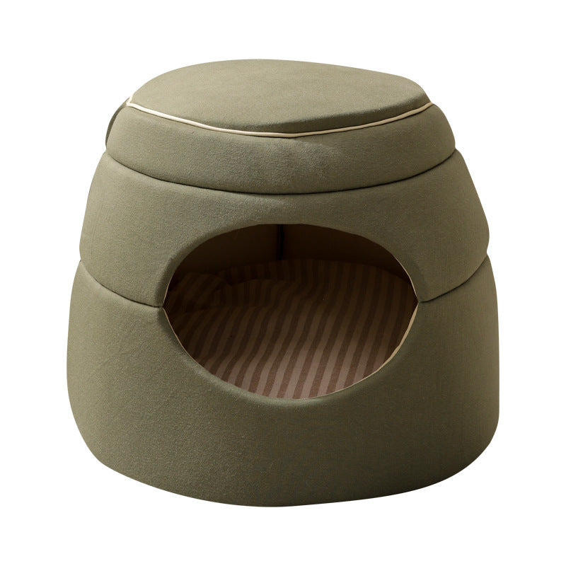 KFX-7273789 Multi-Functional Tree Hole Cat Litter House for Small Dogs and Cats - Cozy Kennel for Teddy Pomeranians