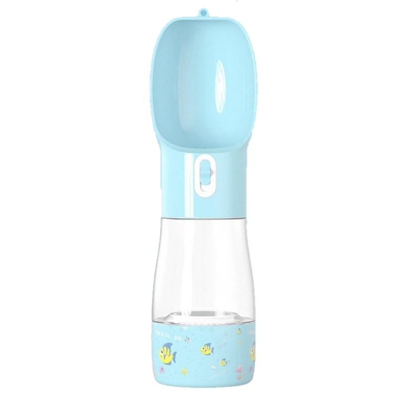 KFX-7275581 Portable Dog Food and Water Cup for Pets - 258ML Water, 200ML Food Capacity