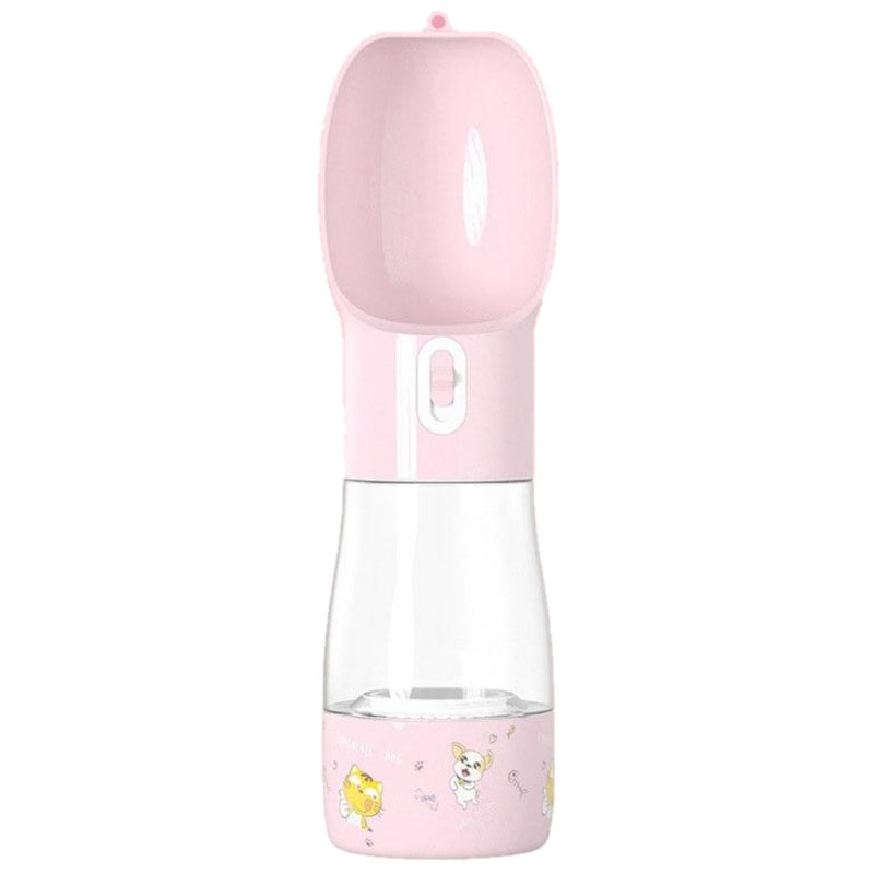 KFX-7275581 Portable Dog Food and Water Cup for Pets - 258ML Water, 200ML Food Capacity