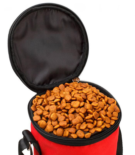 KFX-7275709 Waterproof Dog Food Travel Bag with Feeders and Dry Food Container