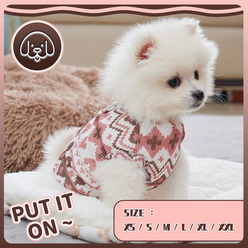 KFX-7276989 Bohemian Summer Pet Vest for Small and Medium Dogs and Cats, Cute T-Shirt for Puppies and Chihuahuas