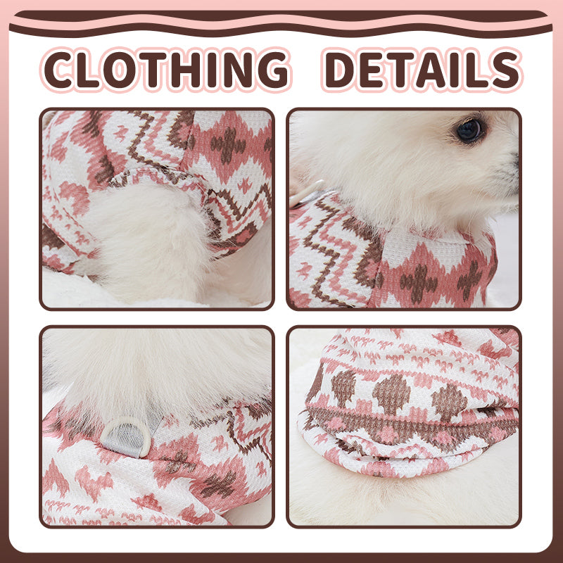 KFX-7276989 Bohemian Summer Pet Vest for Small and Medium Dogs and Cats, Cute T-Shirt for Puppies and Chihuahuas
