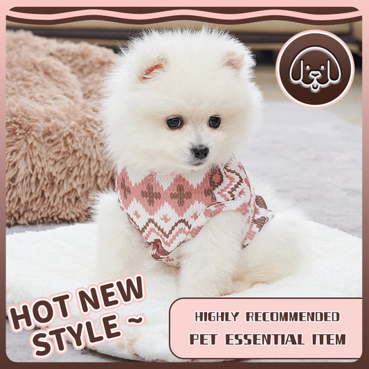 KFX-7276989 Bohemian Summer Pet Vest for Small and Medium Dogs and Cats, Cute T-Shirt for Puppies and Chihuahuas