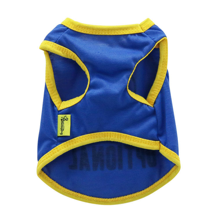 KFX-7277885 Lightweight Breathable Vest for Small Dogs - Available in Yellow, Royal Blue, Sky Blue, Sizes XS to L