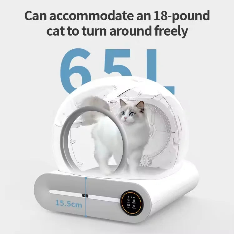 KFX-727891 Smart Self-Cleaning Cat Litter Box with Wi-Fi Connectivity and Eco-Friendly Design