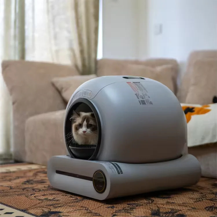KFX-727891 Smart Self-Cleaning Cat Litter Box with Wi-Fi Connectivity and Eco-Friendly Design