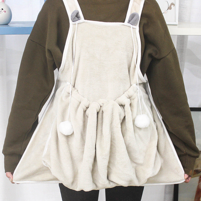 KFX-7279677 Pet-Friendly Coral Fleece Apron for Small Dogs and Cats, Non-Stick and Anti-Grab Design