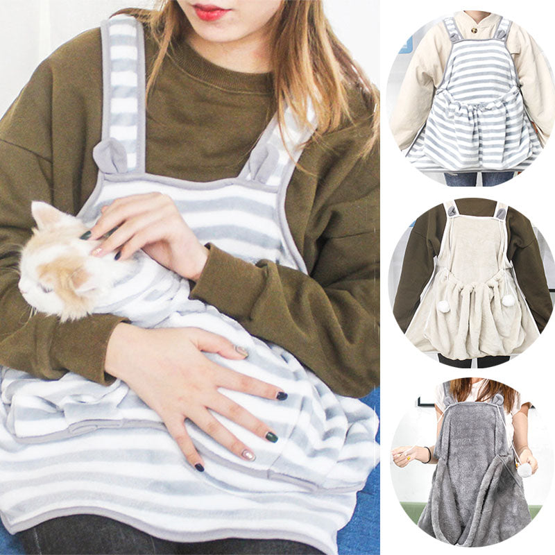 KFX-7279677 Pet-Friendly Coral Fleece Apron for Small Dogs and Cats, Non-Stick and Anti-Grab Design