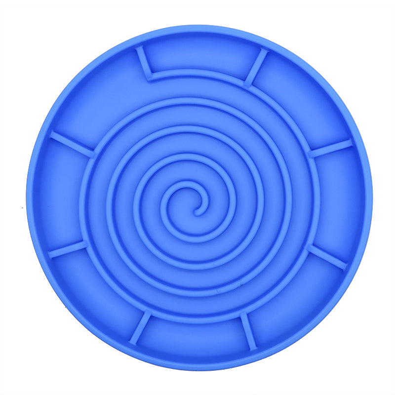 KFX-7280317 Anti-Tumble Dog Slow Food Bowl in Multiple Colors - Silicone Design, 205x205x30mm