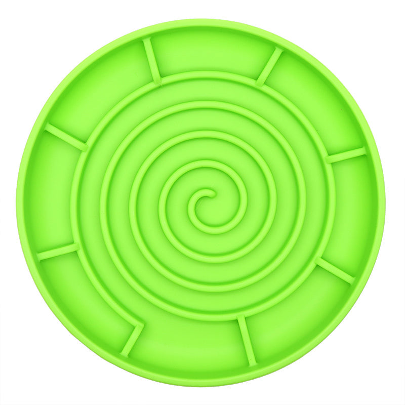 KFX-7280317 Anti-Tumble Dog Slow Food Bowl in Multiple Colors - Silicone Design, 205x205x30mm
