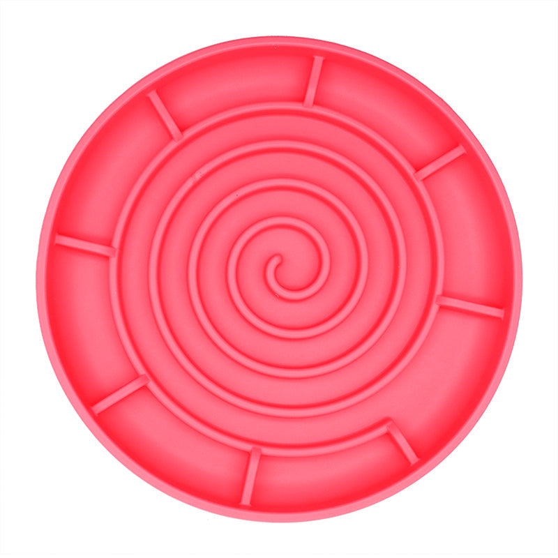 KFX-7280317 Anti-Tumble Dog Slow Food Bowl in Multiple Colors - Silicone Design, 205x205x30mm